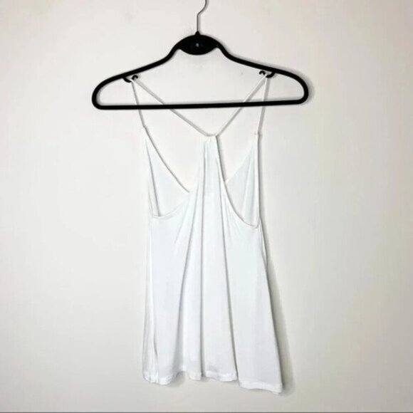 Wilfred Free Aritzia Women's Tank Top Cropped Flowy Racerback White Size XS - Picture 9 of 12